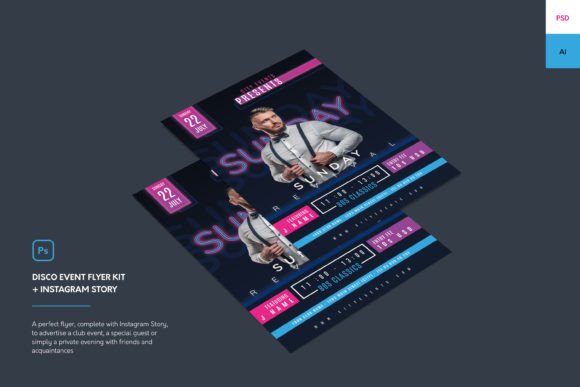 Download Disco Event Flyer Kit + Instagram Story - Kit Collection