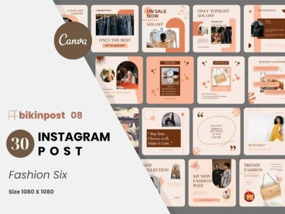 Download Fashion Six Canva Instagram Post Templat - Canva instagram Collection