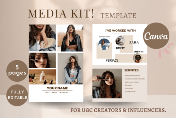 Download Media Kit Canva Template for Influencers - Kit Collection