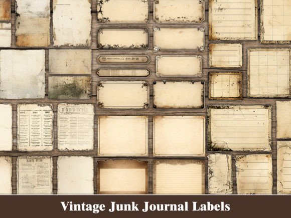 Download Vintage Labels Junk Journal Craft Kit - Kit Collection