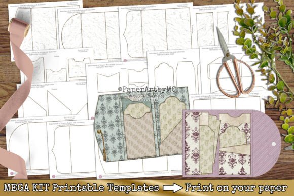 Download Junk Journal Folio Templates Mega Kit - Kit Collection