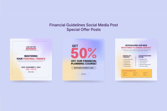 Download Colorful Financial Advice Social Kit - Kit Collection