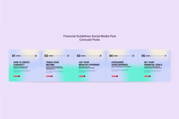 Download Colorful Financial Advice Social Kit - Kit Collection