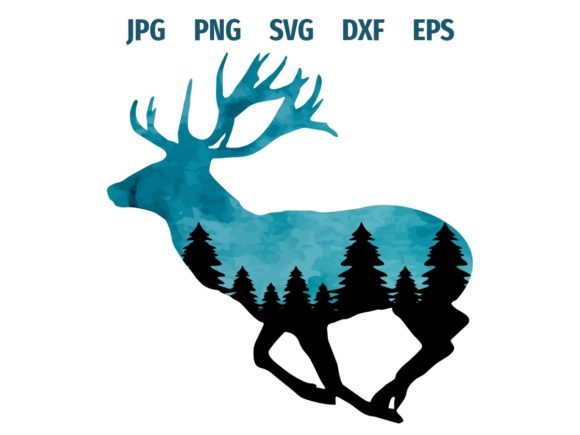 Download Running Stag Silhouette - Running Collection