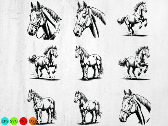 Download Horse Svg Bundle, Running Horse Svg,Wild - Running Collection