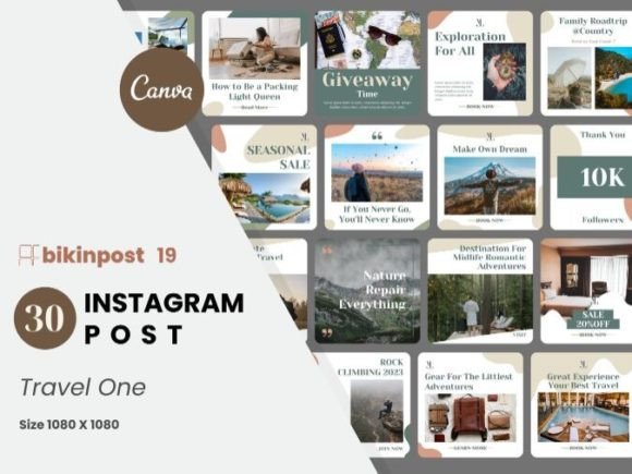 Download Travel One Canva Instagram Post Template - Canva instagram Collection