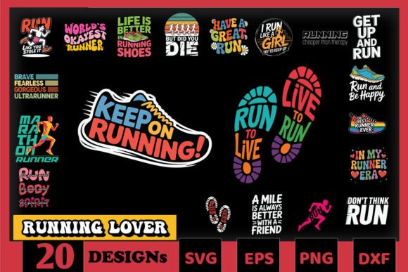 Download Running Lover Sublimation Bundle - Running Collection