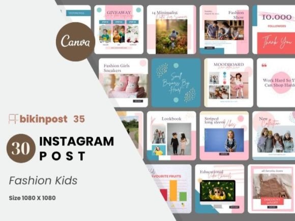 Download Fashion Kids Canva Instagram Template - Canva instagram Collection