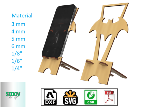 Download Bat Icon Laser Cut Mobile Phone Stand - Phone Collection