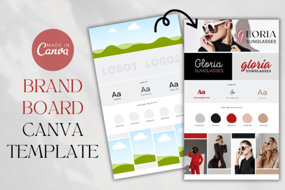 Download Brand Board Canva Template, Branding Kit - Kit Collection