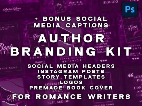 Download Romance Book Social Media Templates Kit - Kit Collection