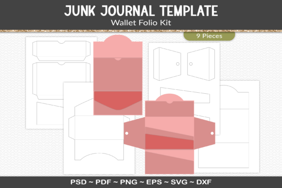 Download Junk Journal Folio Template Kit - Kit Collection