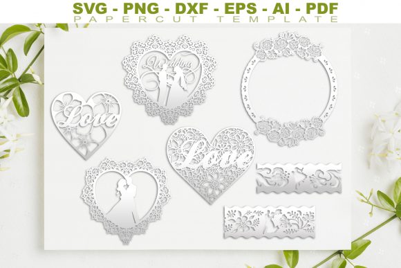 Download Romantic Papercut Template Collection - Premium Resources