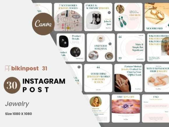 Download Jewelry Canva Instagram Post Template - Canva instagram Collection