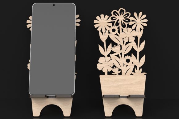 Download Laser Cut Flower Cell Phone Stand Svg - Phone Collection