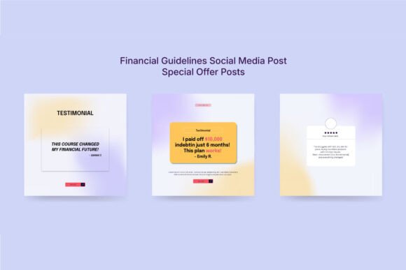 Download Colorful Financial Advice Social Kit - Kit Collection