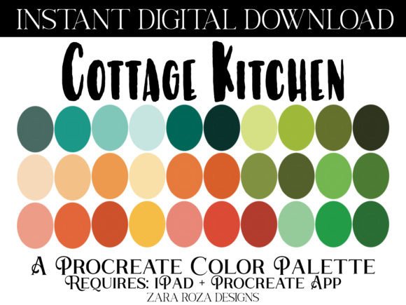 Download Cottage Kitchen Procreate Color Palette - Kit Collection