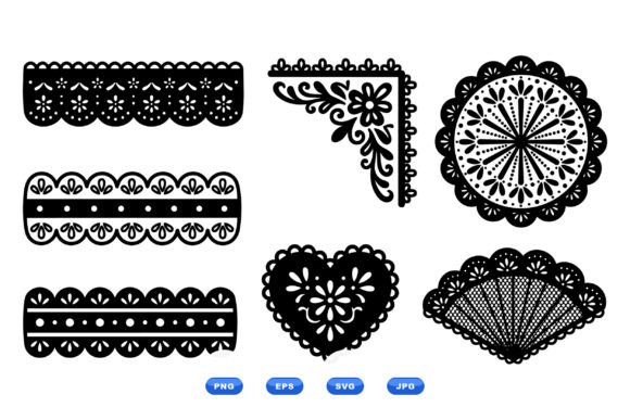 Download Delicate Lace SVG Clipart Kit - Kit Collection