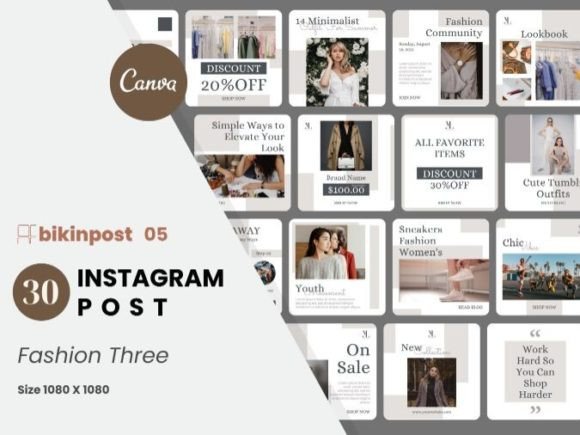 Download Fashion Canva Instagram Post Template - Canva instagram Collection