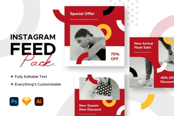 Download Instagram Feed / Post Fashion Template - Fashion template Collection