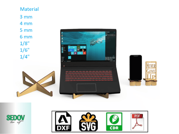 Download Laser Cut Set Laptop and Phone Stands - Phone Collection