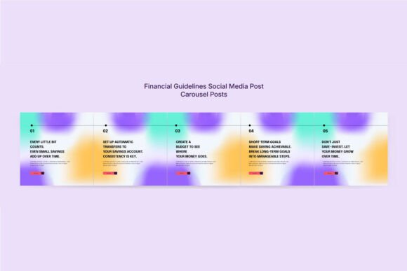 Download Colorful Financial Advice Social Kit - Kit Collection