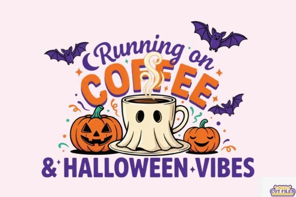 Download Running Coffee and Halloween Vibes Png - Running Collection