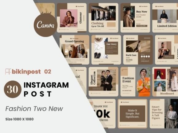Download Fashion Canva Instagram Post Template - Canva instagram Collection