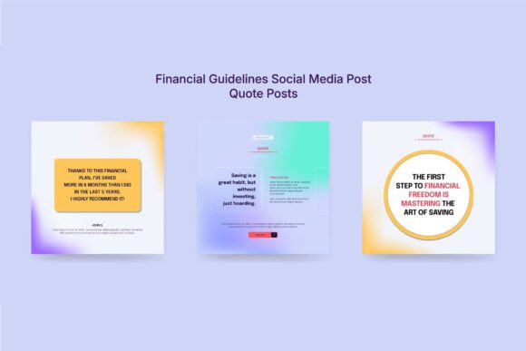 Download Colorful Financial Advice Social Kit - Kit Collection