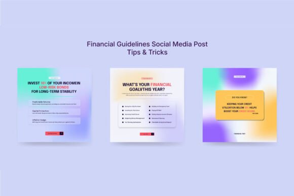 Download Colorful Financial Advice Social Kit - Kit Collection