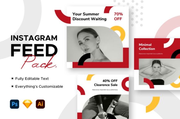 Download Instagram Feed / Post Fashion Template - Fashion template Collection