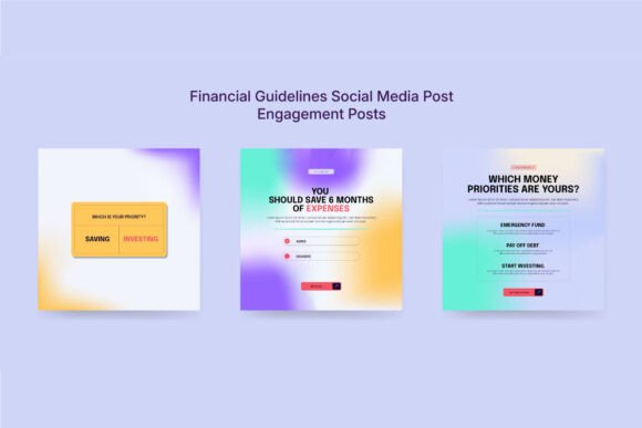 Download Colorful Financial Advice Social Kit - Kit Collection