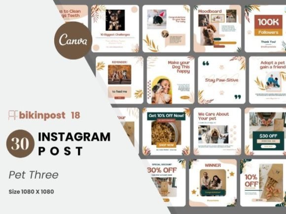 Download Pet Three Canva Instagram Post Template - Canva instagram Collection