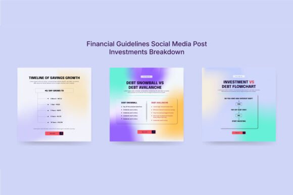 Download Colorful Financial Advice Social Kit - Kit Collection