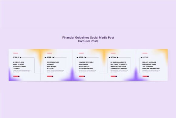 Download Colorful Financial Advice Social Kit - Kit Collection