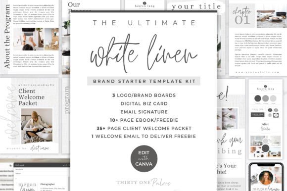 Download Branding Kit Bundle for Canva | Linen - Kit Collection