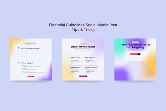 Download Colorful Financial Advice Social Kit - Kit Collection