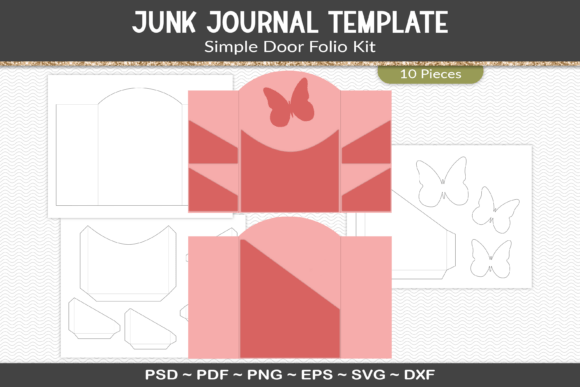 Download Junk Journal Folio Template Kit - Kit Collection