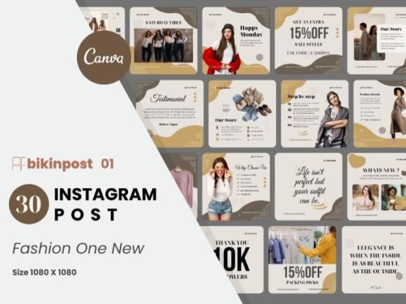 Download Fashion Canva Instagram Post Template - Canva instagram Collection