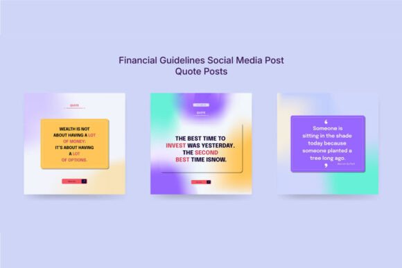Download Colorful Financial Advice Social Kit - Kit Collection